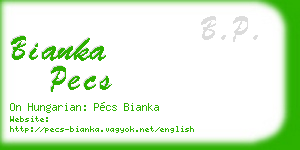 bianka pecs business card